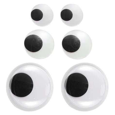 6pcs Black White Wiggle Googly Eyes Self Adhesive Craft Making Sticker