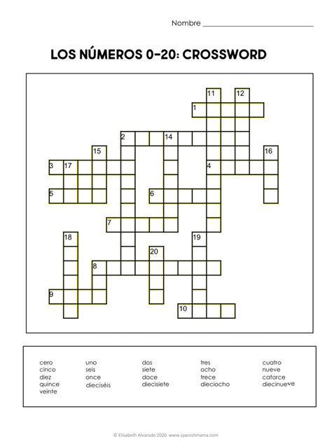 Spanish Practice Worksheet Using The Numbers