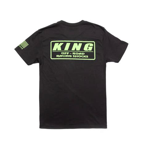 King Shocks Black Cvc Crew Tee Wneon Green Logo Jj Performance