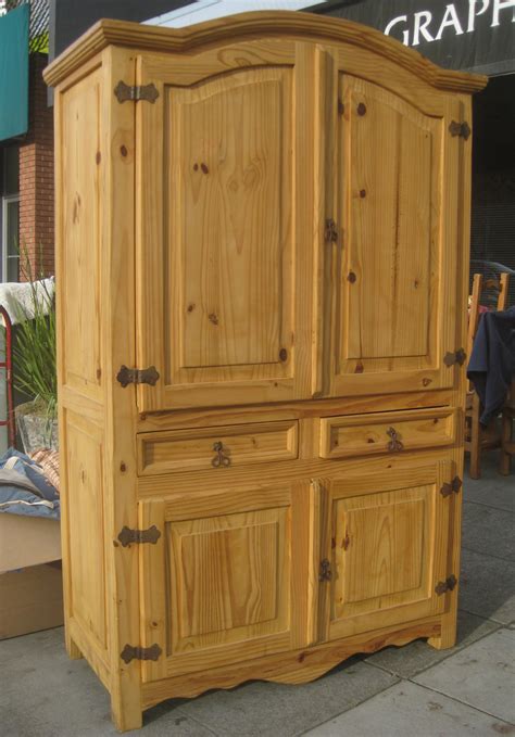 Uhuru Furniture And Collectibles Sold Pine Armoire 145