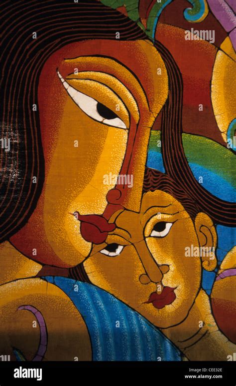 Traditional Paintings On Batiks Matale Sri Lanka Stock Photo Royalty