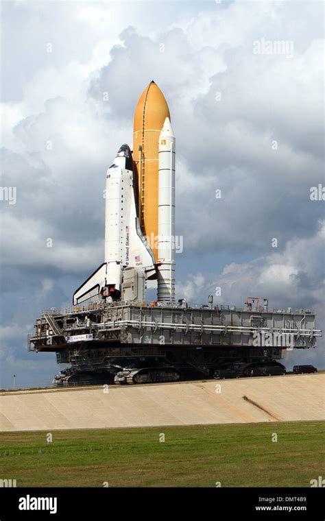 Space Shuttle Atlantis Sts 129 On A Slow Trek To Launch Pad 39a At