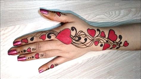 Henna Design Valentines Day Special Easy Heart Shaped Mehndi Design