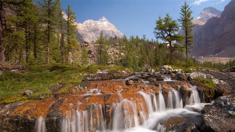 Free Photo Mountain River Cascade Waterfall Natural Water Free
