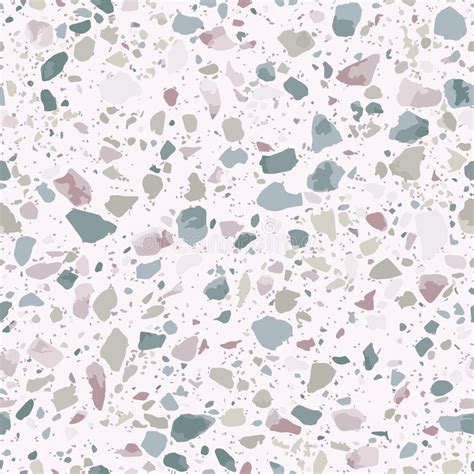Pink Terrazzo Flooring Seamless Pattern Vector Texture Of Natural