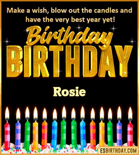 Happy Birthday Rosie  🎂 Images Animated Wishes 28 S