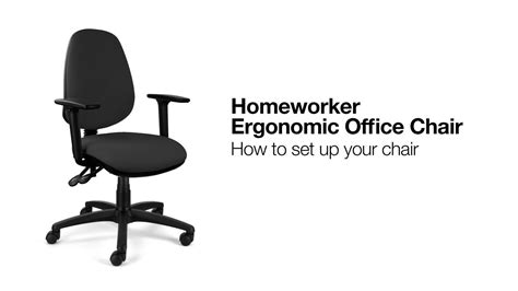 Homeworker Ergonomic Office Chair How To Set Up Your Chair Youtube