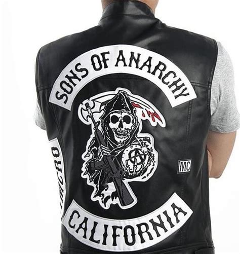 Sons Of Anarchy Leather Vest With Patches In 2020 Sons Of Anarchy