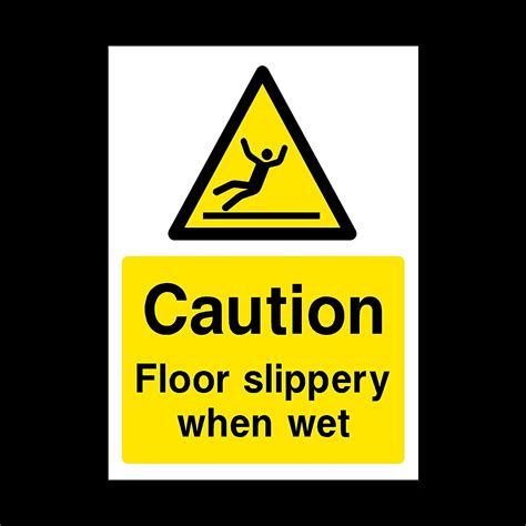 Caution Floor Slippery When Wet Stickerself Adhesive Sign Slippery