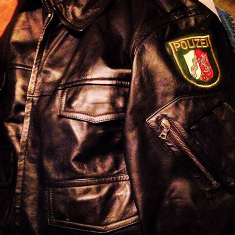 German Police Surplus Leather Jacket