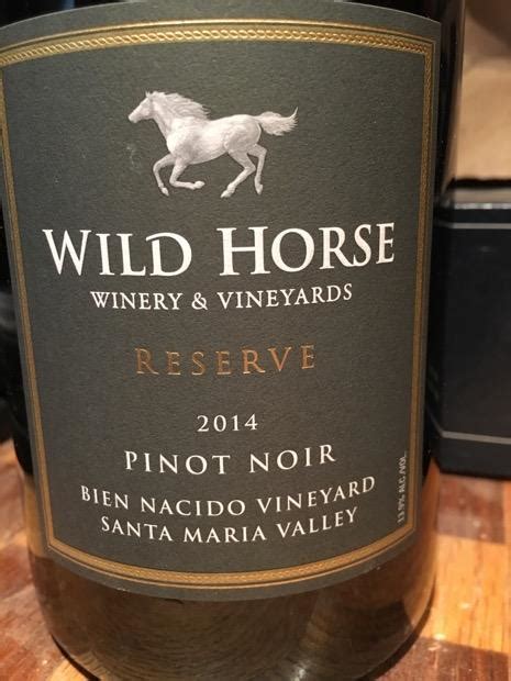 2014 Wild Horse Reserve Pino Noir Arroyo Grande Valley