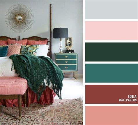 10 Best Color Schemes For Your Bedroom Dark Green Peacock Blush