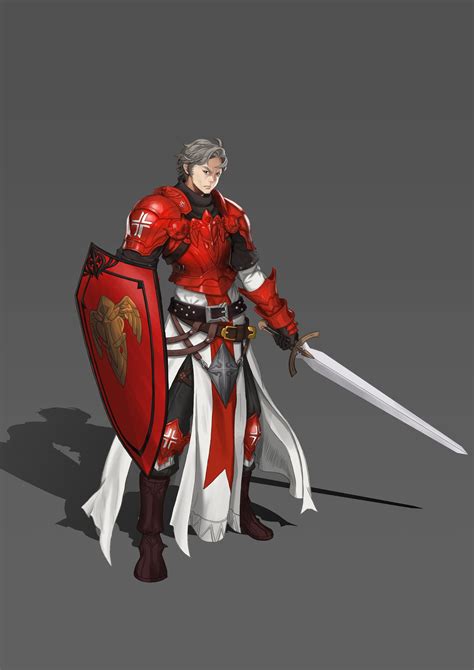 Artstation Red Knight Jung Moon Lim Personagens Dnd Samurai Rpg