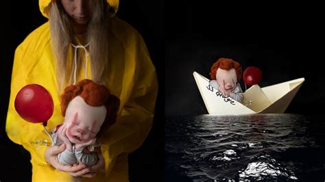 Newborn Transformed Into Pennywise For ‘it Themed Photo Shoot