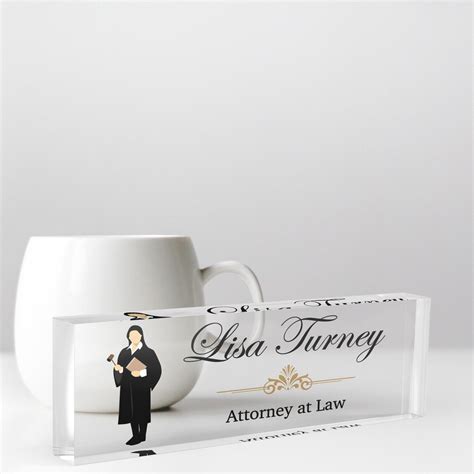 Lawyer Desk Name Plate Personalized Name Plate For Attorney At Law