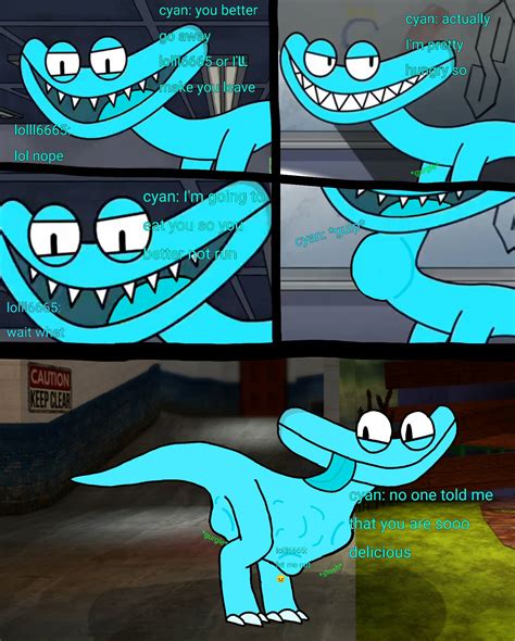 Rainbow friends cyan vore 5 by lolll6665 on DeviantArt
