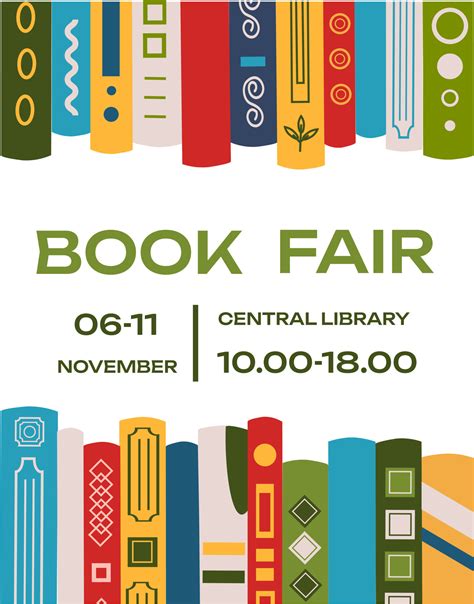 Book Fair Poster For Advertising Vertical Poster For Book Fair With