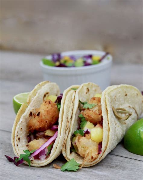 Spicy Coconut Shrimp Tacos With Pineapple Slaw Growing Up Bilingual