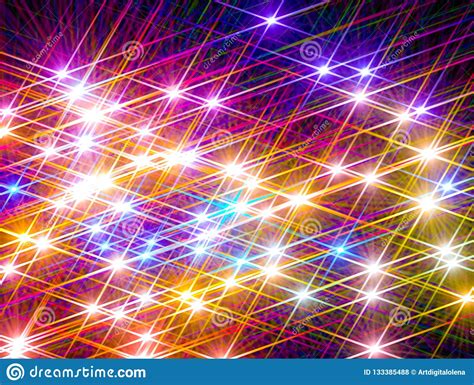 The Background Of Shining Colorful Stars On A Black Background Stock