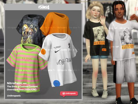 Oversized Tees Kid Fm For The Sims 4