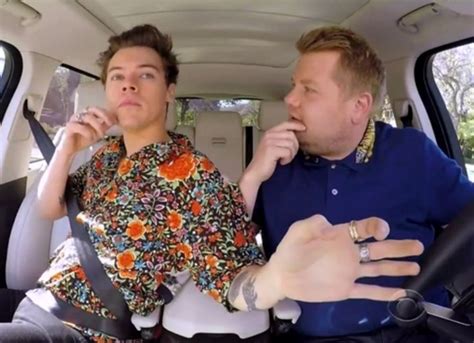 harry styles acts out titanic and notting hill scenes with james corden in carpool karaoke