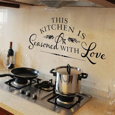 Kitchen Wall Decal This Kitchen Is Seasoned With Love Vinyl Etsy