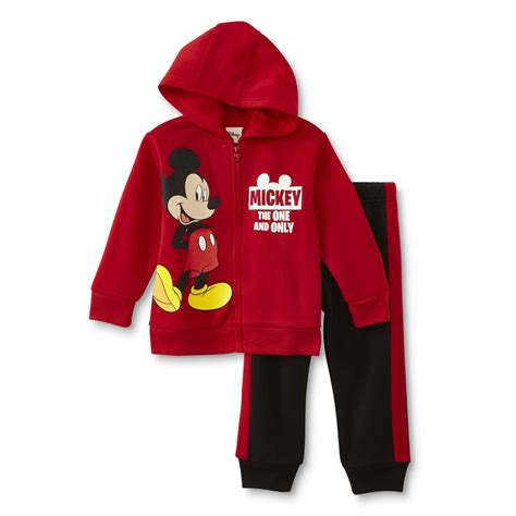Disney Mickey Mouse Infant And Toddler Boys Hoodie Jacket And Pants