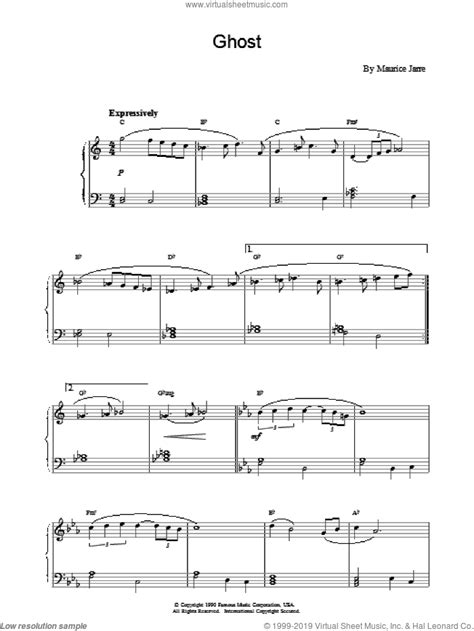 Ghost Sheet Music For Piano Solo Pdf V3