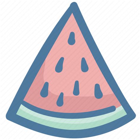 Food, fruit, piece of watermelon, slice of watermelon, watermelon, watermelon slice icon