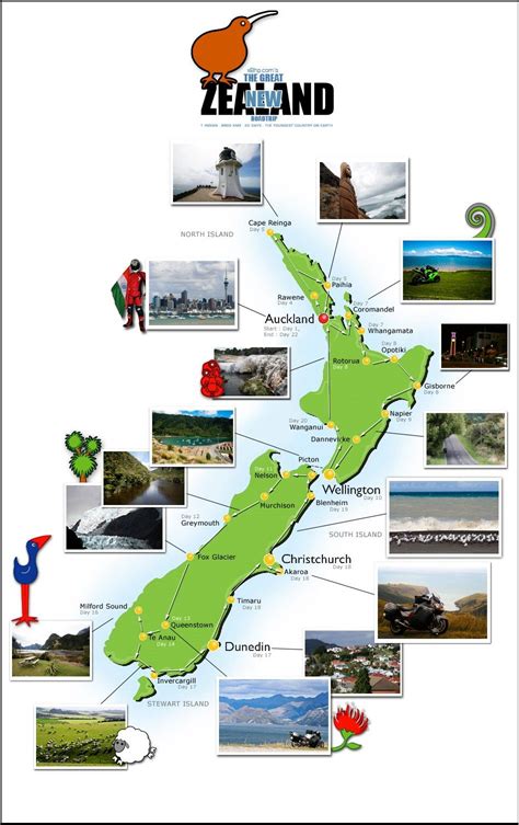 The Great New Zealand Roadtrip Map Of New Zealand Road Trip Map New