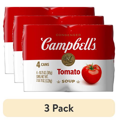 3 Pack Campbells Condensed Tomato Soup 1075 Oz Can 4 Count