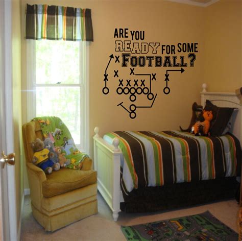 (tween boy room deco & birthday party). Are You Ready for Some Football decal - boys room decor ...
