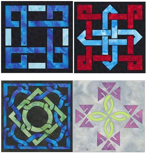 Easy Celtic Knot 4 Block Quilt Applique By Quiltingsupport On Etsy 17