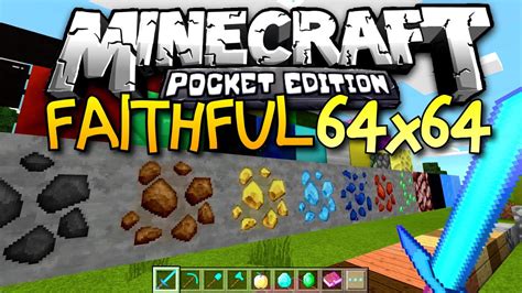 015 Minecraft Pe Faithful 64x64 Texture Pack Review Youtube
