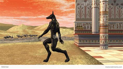 Anubis Goes Egypt Temple Animation Stock Animation 9093164
