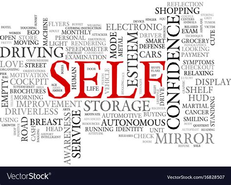 Self Word Cloud Concept Royalty Free Vector Image