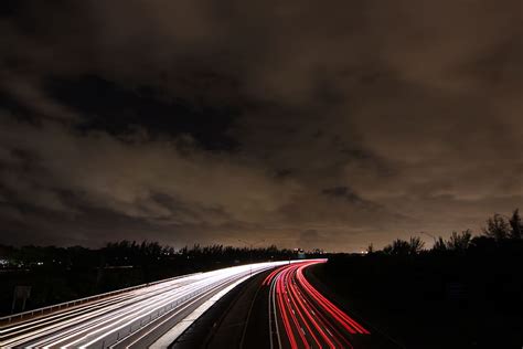 Hd Wallpaper Timelapse Photography Of Passing Cars On Road At