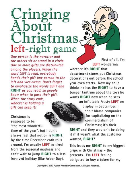 Anti Christmas Game Cringing About Christmas Left Right