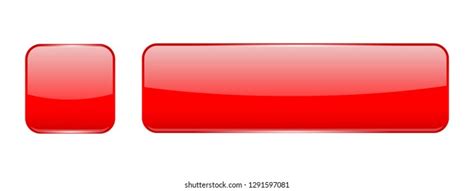 Red Glass Buttons Web 3d Shiny Stock Vector Royalty Free 1291597081