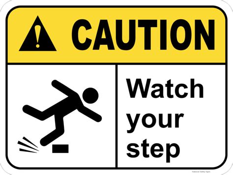 Caution Watch Your Step Sign