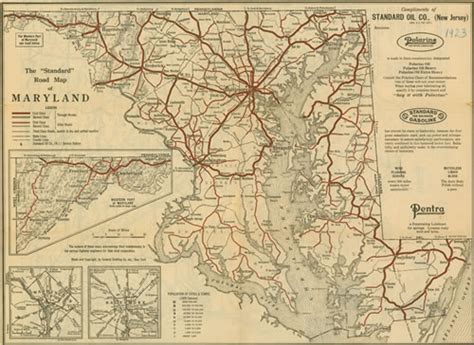 Laminated Map Large Detailed Roads And Highways Map Of Maryland State