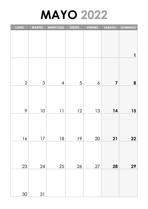 Calendario Mayo 2022 Calendarios Su