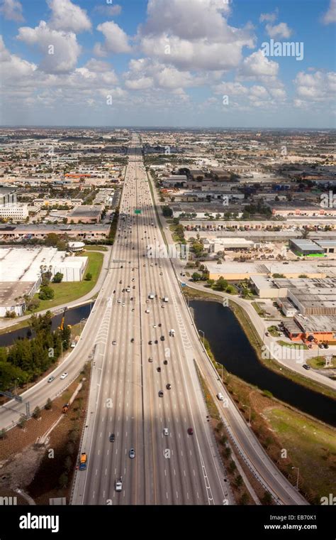 Florida Turnpike Highway Aerial Miami Florida Usa Stock Photo Alamy