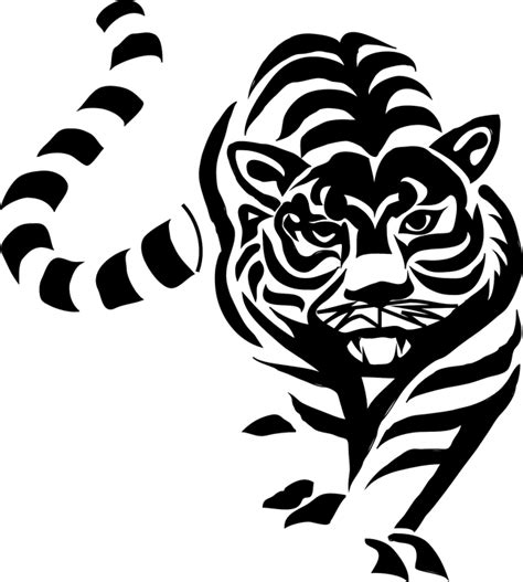 Ingyenes Vektorgrafika Tigris Macska Nagy Fekete Feh R Ingyenes