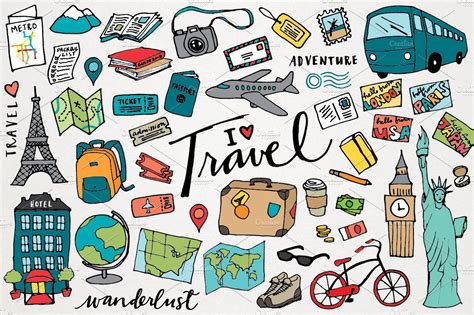Travel And Wanderlust Illustrations Pre Designed Illustrator Graphics