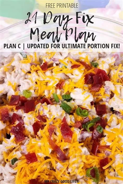 21 Day Fix Meal Plan C Ultimate Portion Fix Meal Plan C 21 Day Fix