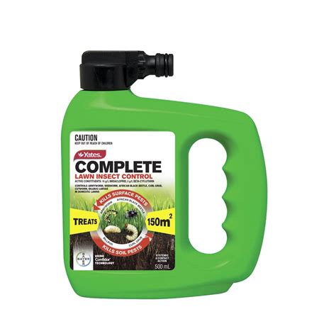 It is not suitable for use on kikuyu or fescue lawns. Yates 500ml Lawn Insecticide Complete Hose On | Bunnings ...