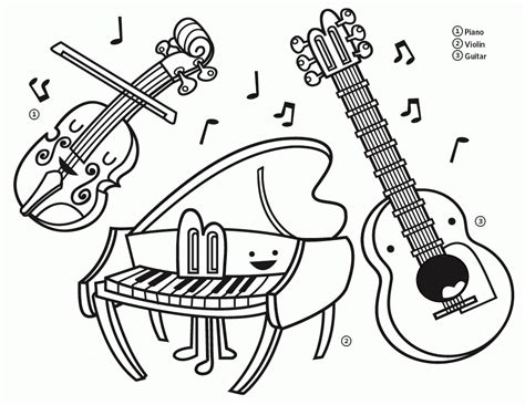 For kids & adults you can print animal or color online. Instruments Coloring Pages - Coloring Home