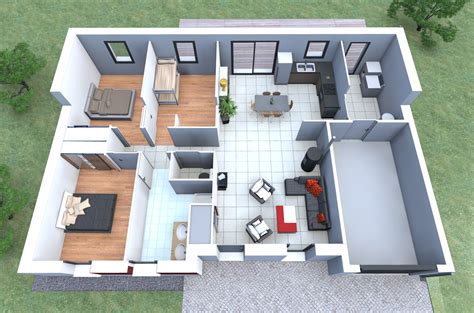 Plan Maison Moderne 3d Menuiserie
