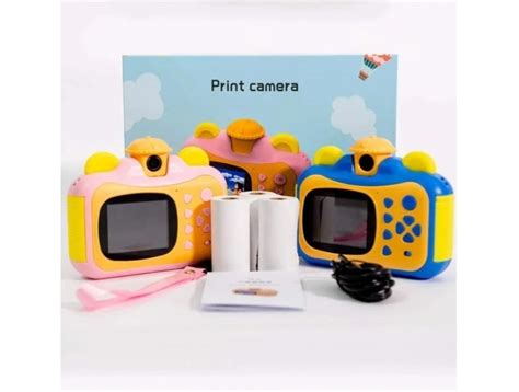 Детский фотоаппарат с моментальной печатью Gsmin Print Camera Синий